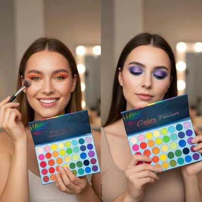 BestLand 39 Color Rainbow Eyeshadow Palette - Professional Matte, Metallic & Shimmer Eye Shadow Set - Ultra Pigmented Bright Vibrant Shades