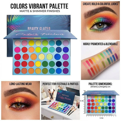 BestLand 39 Color Rainbow Eyeshadow Palette - Professional Matte, Metallic & Shimmer Eye Shadow Set - Ultra Pigmented Bright Vibrant Shades