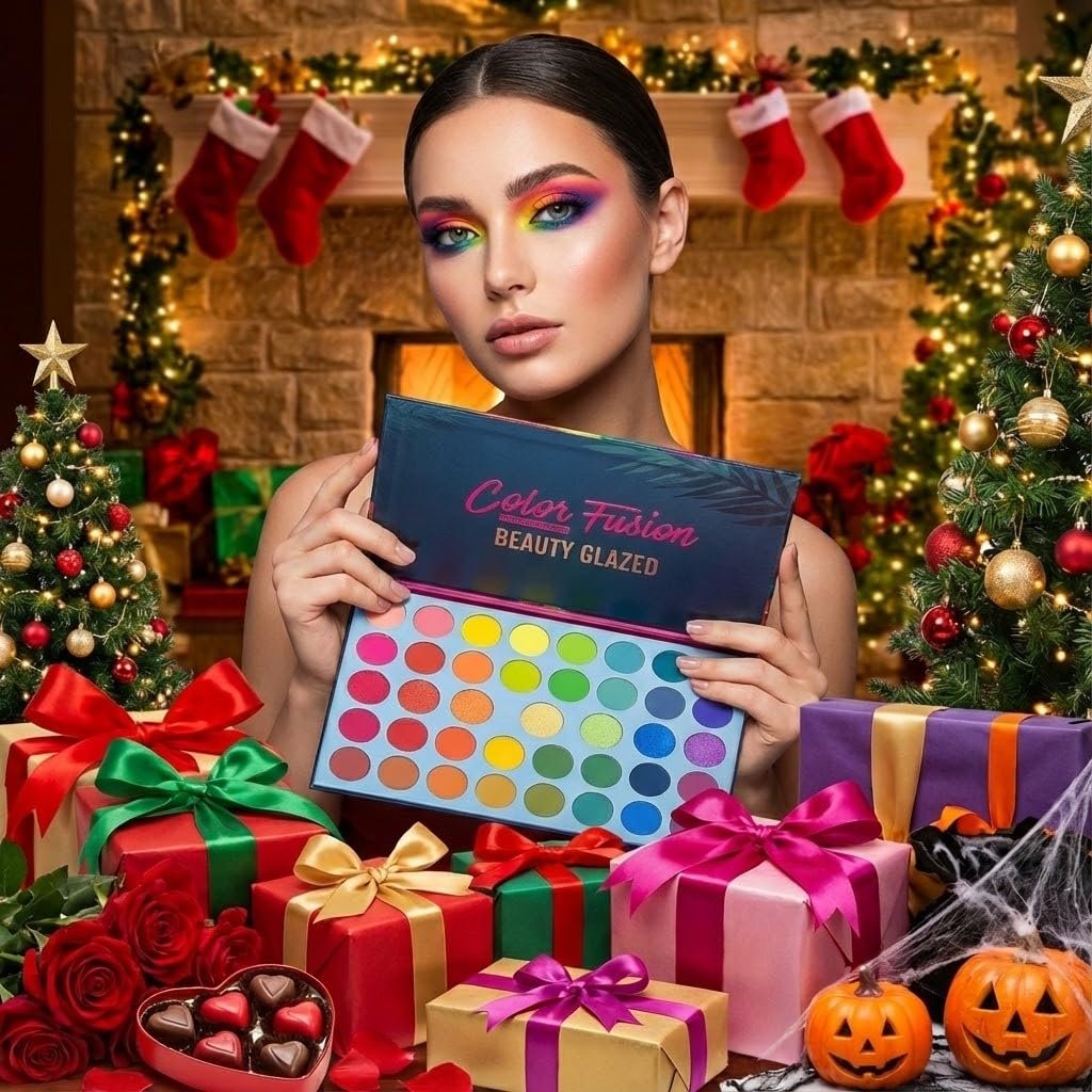 BestLand 39 Color Rainbow Eyeshadow Palette - Professional Matte, Metallic & Shimmer Eye Shadow Set - Ultra Pigmented Bright Vibrant Shades - görsel 5