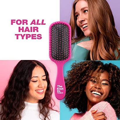 The Knot Dr. Detangling Hair Brush by Conair – Pink – Removes Knots & Tangles in Wet or Dry Hair