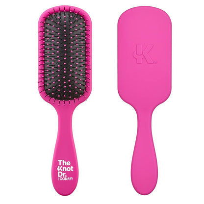 The Knot Dr. Detangling Hair Brush by Conair – Pink – Removes Knots & Tangles in Wet or Dry Hair