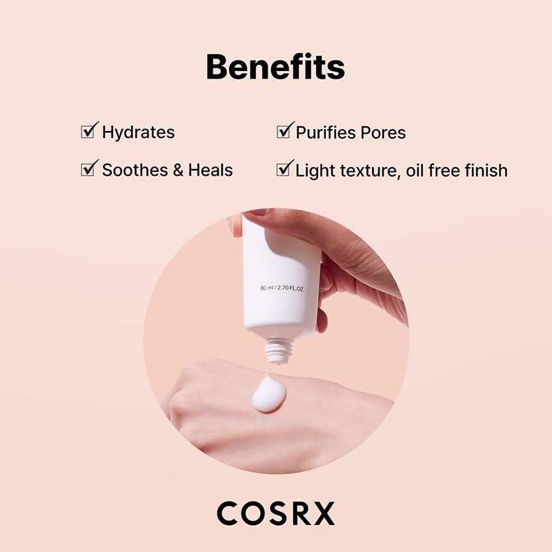 COSRX AC Collection Lightweight Soothing Moisturizer – Aloe Vera 71.2% – 2.7 fl oz (80ml) – Paraben Free, Animal Testing Free Avelisse