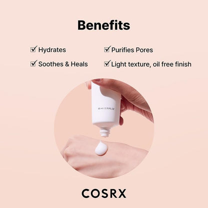 COSRX AC Collection Lightweight Soothing Moisturizer – Aloe Vera 71.2% – 2.7 fl oz (80ml) – Paraben Free, Animal Testing Free Avelisse