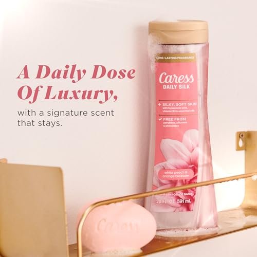 Caress Beauty Bar Soap - Daily Silk Extract & Floral Oil Essence, Moisturizing Body Soap for Silky, Soft Skin, 3.15 oz, 48 Bars Avelisse
