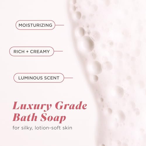 Caress Beauty Bar Soap - Daily Silk Extract & Floral Oil Essence, Moisturizing Body Soap for Silky, Soft Skin, 3.15 oz, 48 Bars Avelisse