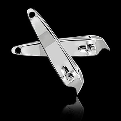 DNHCLL 2 PCS Metal Slanted Edge Nail Cutting Clippers – Precision Pedicure Manicure Tool for Thick Toenails