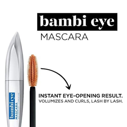 L'Oreal Paris Bambi Eye Mascara - Waterproof Black - Lasting Volume, Length & Lift with Doe-Eye Definition Avelisse
