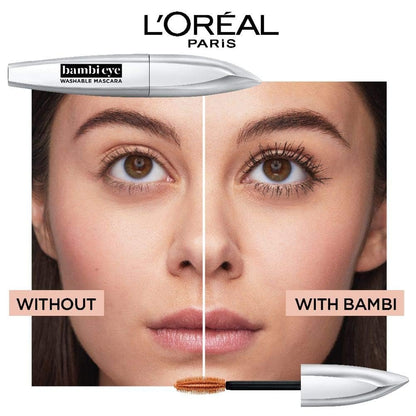 L'Oreal Paris Bambi Eye Mascara - Waterproof Black - Lasting Volume, Length & Lift with Doe-Eye Definition Avelisse