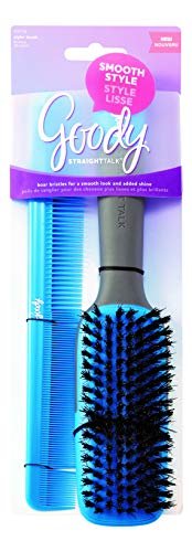 Goody Straight Talk Brush and Comb Set - 2 Piece for Smooth, Tangle-Free Hair - görsel 1