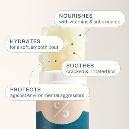 Cliganic Organic Lip Balm Set (6 Flavors) - 100% Natural Hydrating, Moisturizing for Dry Cracked Lips, Stocking Stuffer Gift for Men & Women