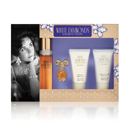 Elizabeth Taylor White Diamonds 4-Piece Gift Set – 1.7 oz Eau de Toilette Spray for Women Avelisse