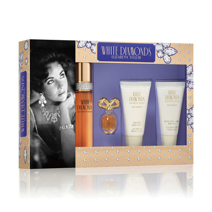 Elizabeth Taylor White Diamonds 4-Piece Gift Set – 1.7 oz Eau de Toilette Spray for Women Avelisse