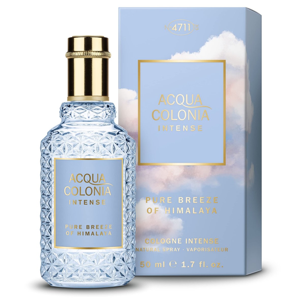 4711 Acqua Colonia Intense Pure Breeze of Himalaya Eau de Cologne for Unisex, 1.7 oz - görsel 1