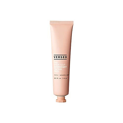Versed The Shortcut Overnight Facial - Leave-on Gentle Exfoliating Treatment with Lactic and Glycolic Acid for Rejuvenation and Hydration - Vegan 0.5 fl oz