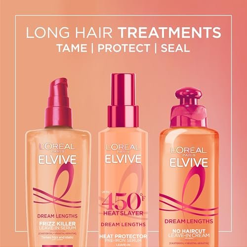 L'Oreal Paris Elvive Dream Lengths No Haircut Cream Leave In Conditioner, 6.8 fl. oz. - görsel 11