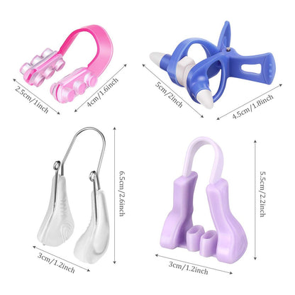 Frienda 4-Piece Nose Shaper Slimmer Lifting Clips Set - Silicone Bridge Shaper Beauty Tool for Women