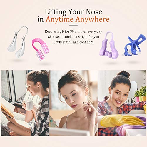Frienda 4-Piece Nose Shaper Slimmer Lifting Clips Set - Silicone Bridge Shaper Beauty Tool for Women - görsel 10