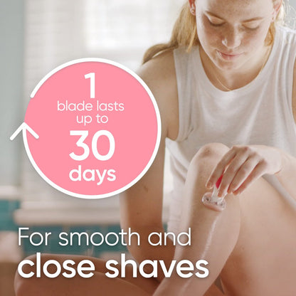 Gillette Venus Mini On The Go Women's Razor Handle with 3 ComfortGlide White Tea Scent Blade Refills + Travel Case Avelisse