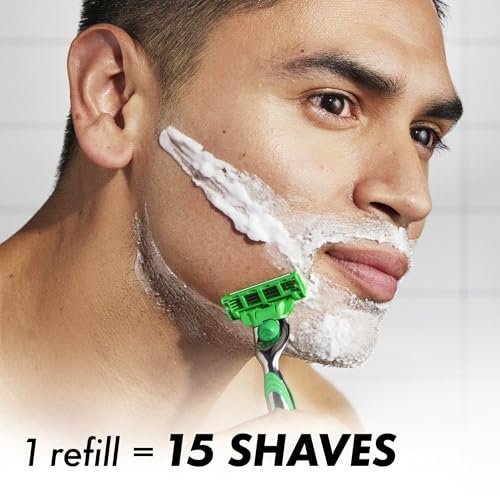 Gillette Mach3 Sensitive Shaving Razor for Men – 1 Handle + 5 Blade Refills for Sensitive Skin Avelisse