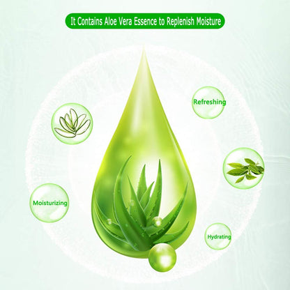 PalNour Aloe Facial Sheet Mask - Hydrating & Revitalizing for Dry, Oily, Sensitive Skin - 10 Pack