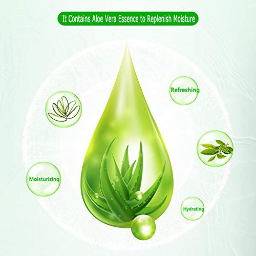 PalNour Aloe Facial Sheet Mask - Hydrating & Revitalizing for Dry, Oily, Sensitive Skin - 10 Pack - görsel 7