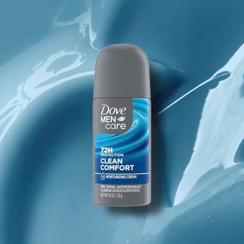 Dove Men+Care Antiperspirant Deodorant Dry Spray Clean Comfort, 72-Hour Sweat and Odor Protection, Triple Defense Technology, 1 oz (Pack of 24) Avelisse