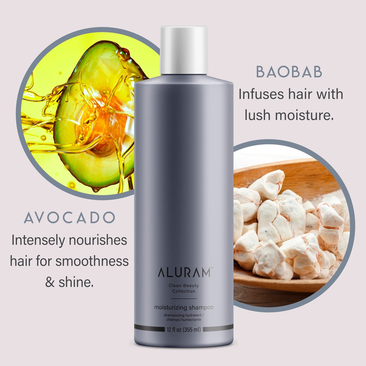 ALURAM Coconut Water Moisturizing Shampoo - Hydrating Shampoo for Medium to Coarse Hair, 12 oz - görsel 7