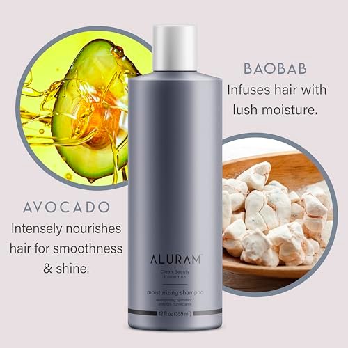 ALURAM Coconut Water Moisturizing Shampoo - Hydrating Shampoo for Medium to Coarse Hair, 12 oz - görsel 8