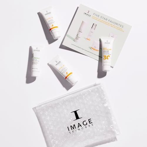IMAGE Skincare Five Star Favorites Introductory Skincare 4-Step Regimen Set - Travel Size for Brighter, Healthier Looking Skin Avelisse