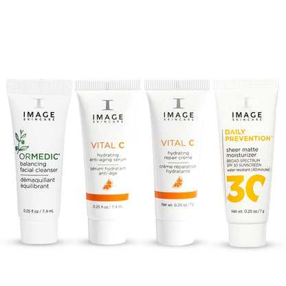 IMAGE Skincare Five Star Favorites Introductory Skincare 4-Step Regimen Set - Travel Size for Brighter, Healthier Looking Skin Avelisse