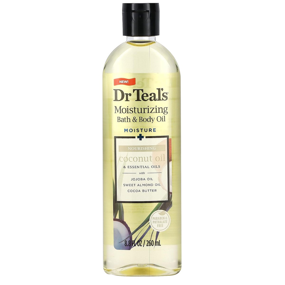 Moisturizing Nourishing Bath & Body Essential Oil - Coconut Oil, 8.8 fl oz (Pack of 2) Avelisse