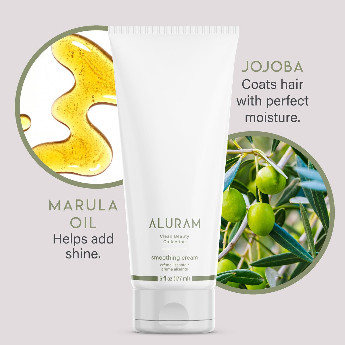 ALURAM Coconut Water Smoothing Cream – Frizz-Free Shine for All Hair Types, 6 Fl Oz Avelisse