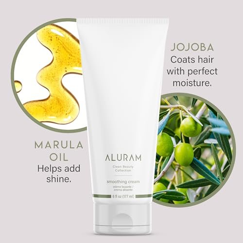 ALURAM Coconut Water Smoothing Cream – Frizz-Free Shine for All Hair Types, 6 Fl Oz Avelisse