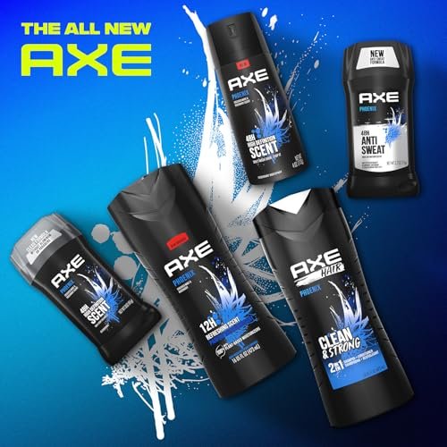 AXE Phoenix Men's 2-in-1 Shampoo & Conditioner 2-Pack, Crushed Mint & Rosemary Scent, 16 Fl Oz Each Avelisse