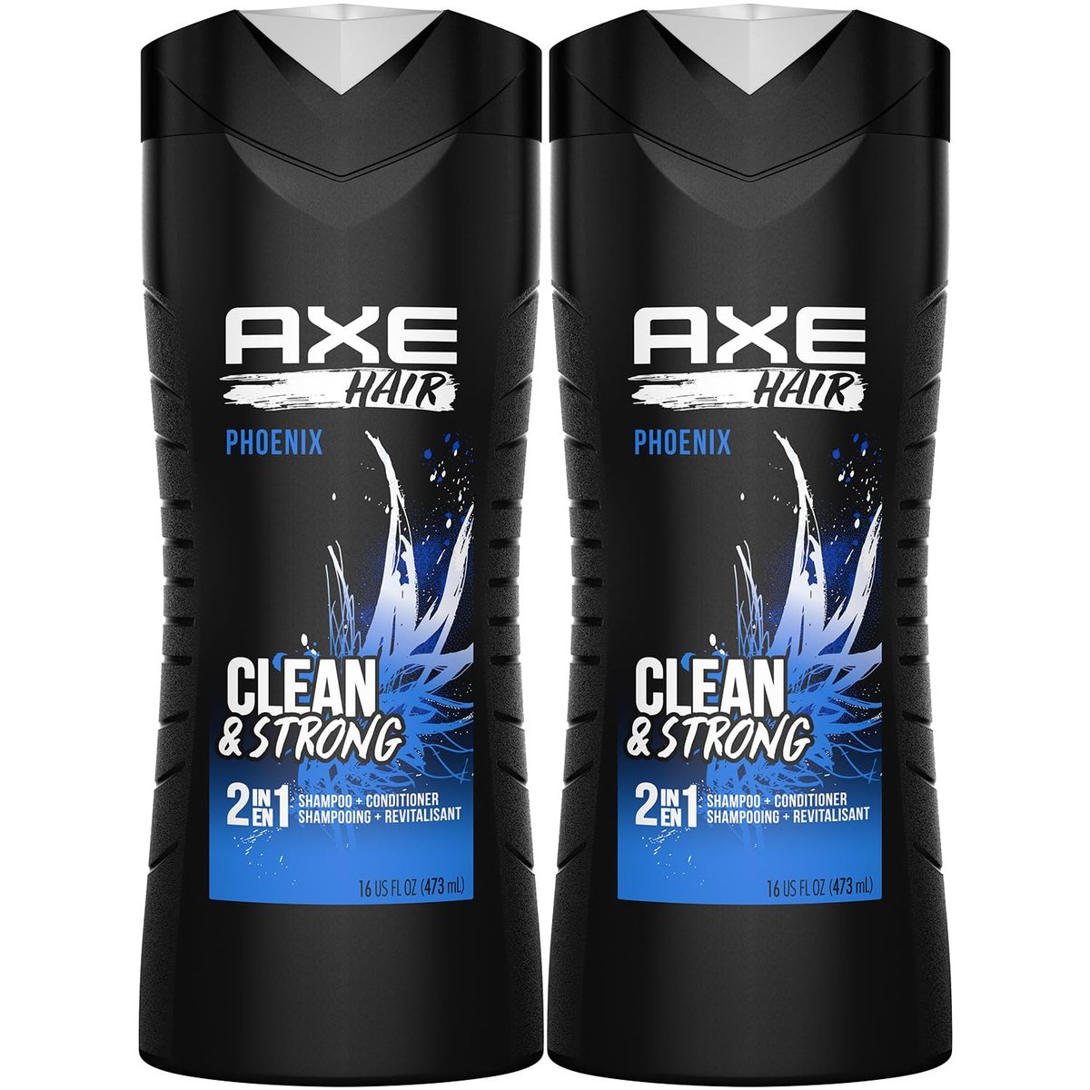 AXE Phoenix Men's 2-in-1 Shampoo & Conditioner 2-Pack, Crushed Mint & Rosemary Scent, 16 Fl Oz Each Avelisse