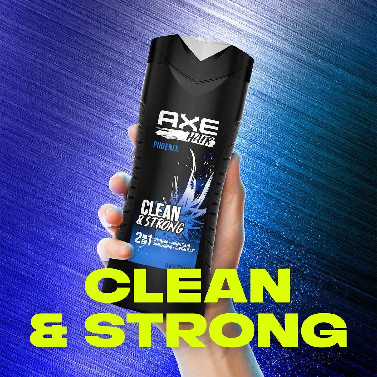 AXE Phoenix Men's 2-in-1 Shampoo & Conditioner 2-Pack, Crushed Mint & Rosemary Scent, 16 Fl Oz Each Avelisse