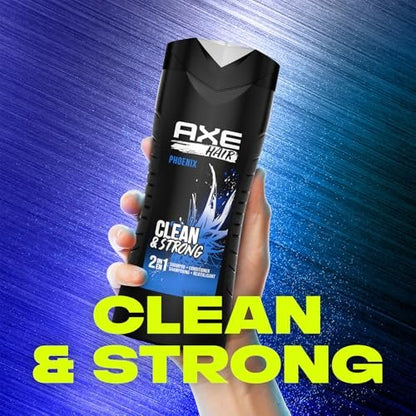 AXE Phoenix Men's 2-in-1 Shampoo & Conditioner 2-Pack, Crushed Mint & Rosemary Scent, 16 Fl Oz Each Avelisse