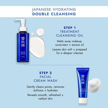 SEKKISEI Hydrating & Creamy Face Cleanser – Gentle Foaming Facial Wash for All Skin Types, 4.5 oz Avelisse