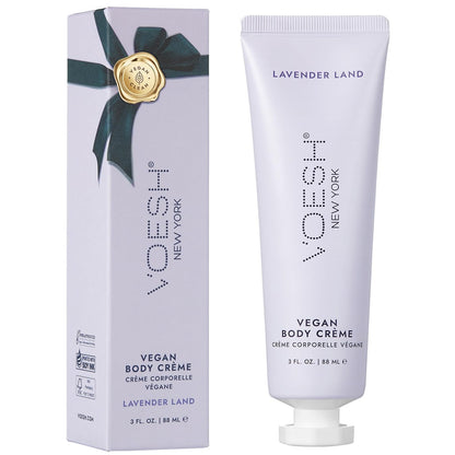 VOESH Vegan Body Creme - Lavender Land, 3 oz - Korean Skincare Moisturizer for Dry Skin Avelisse