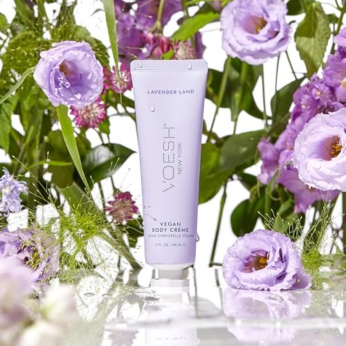 VOESH Vegan Body Creme - Lavender Land, 3 oz - Korean Skincare Moisturizer for Dry Skin Avelisse