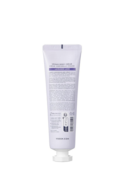 VOESH Vegan Body Creme - Lavender Land, 3 oz - Korean Skincare Moisturizer for Dry Skin Avelisse