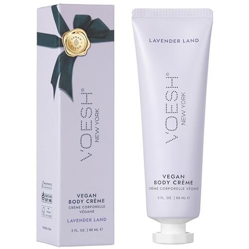 VOESH Vegan Body Creme - Lavender Land, 3 oz - Korean Skincare Moisturizer for Dry Skin Avelisse