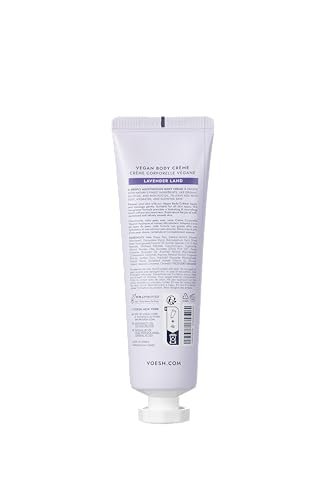 VOESH Vegan Body Creme - Lavender Land, 3 oz - Korean Skincare Moisturizer for Dry Skin Avelisse
