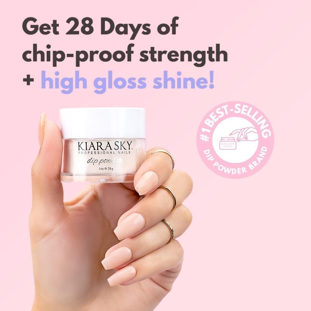 Kiara Sky Dip Powder - D613 - Pastel Pink - Electro Pop Collection - görsel 9