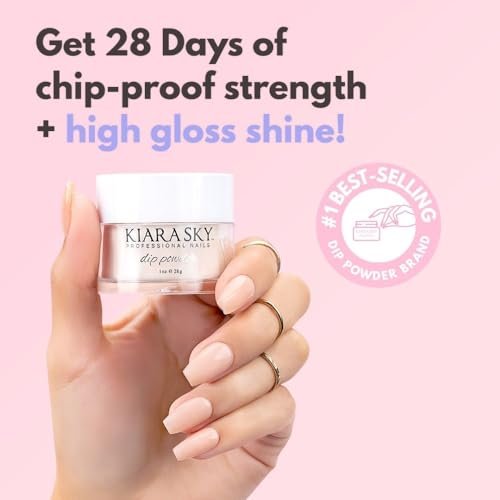 Kiara Sky Dip Powder - D613 - Pastel Pink - Electro Pop Collection - görsel 10