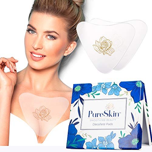 PureSkin Chest Wrinkle Pads - 4 Pack | Silicone Decollete Anti Wrinkle Patches for Side Sleeping Wrinkles Avelisse