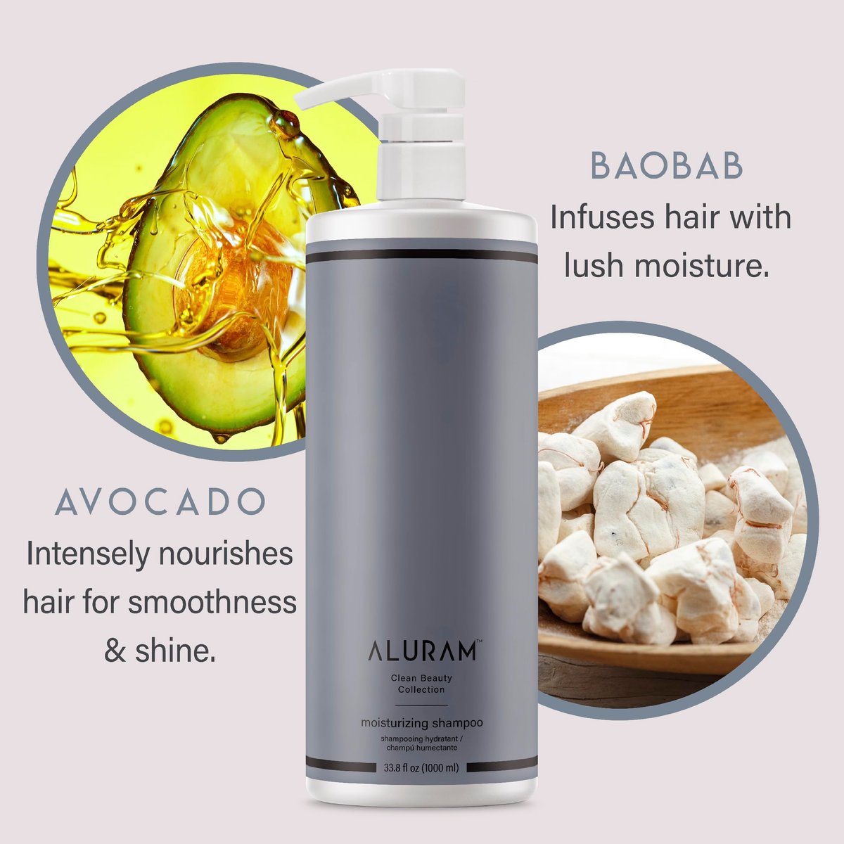 ALURAM Coconut Water Moisturizing Shampoo – Hydrating Shampoo for Men and Women, Clean Hydration & Shine for Medium to Coarse Hair, 33.8 Fl Oz Avelisse