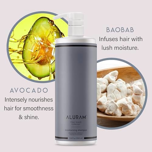 ALURAM Coconut Water Moisturizing Shampoo – Hydrating Shampoo for Men and Women, Clean Hydration & Shine for Medium to Coarse Hair, 33.8 Fl Oz Avelisse