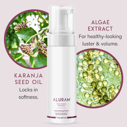 ALURAM Coconut Water Volumizing Foam – Lightweight Volume & Flexible Hold, 7 Fl Oz
