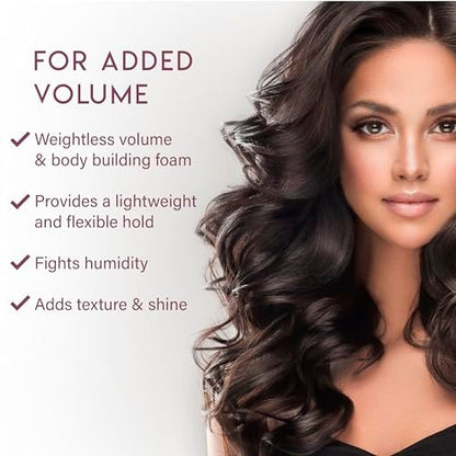 ALURAM Coconut Water Volumizing Foam – Lightweight Volume & Flexible Hold, 7 Fl Oz